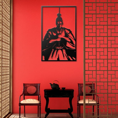 Japanese Samurai Warrior Metal Wall Art