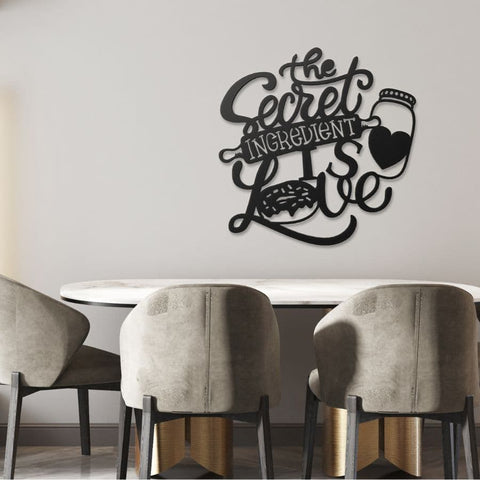 Secret Ingredient is Love Metal Wall Art