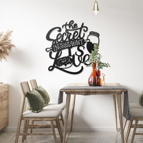 Secret Ingredient is Love Metal Wall Art