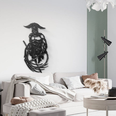 Spartan Warrior Metal Wall Art