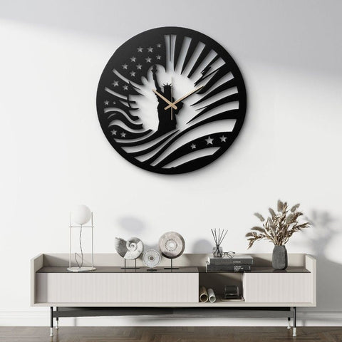 Statue of Liberty Metal Wall Clock