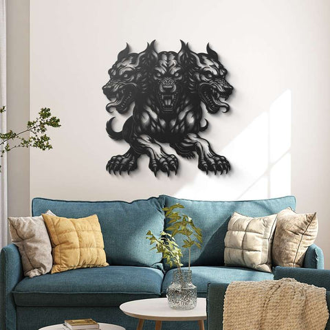 Gothic Hellhound Metal Wall Art