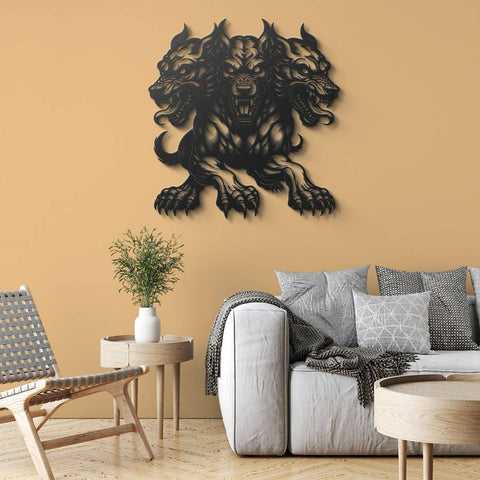 Gothic Hellhound Metal Wall Art