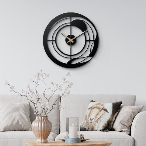 Unique Minimalist Metal Wall Clock