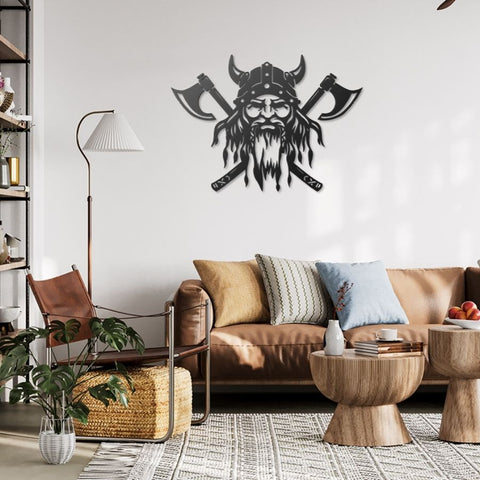 Viking Warrior Metal Wall Art Decor