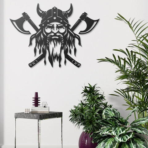 Viking Warrior Metal Wall Art Decor