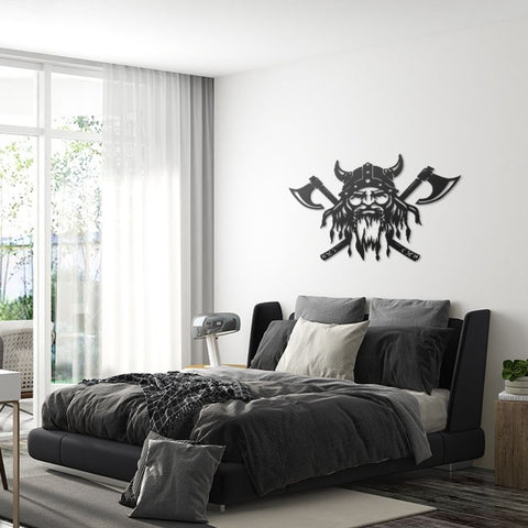 Viking Warrior Metal Wall Art Decor