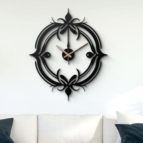 Victorian Inspired Metal Wall Clock