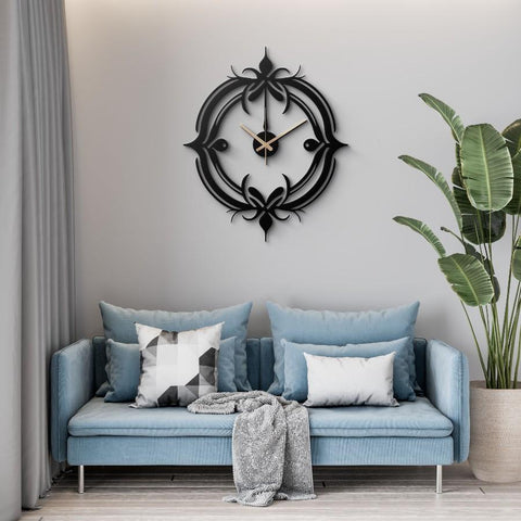 Victorian Inspired Metal Wall Clock