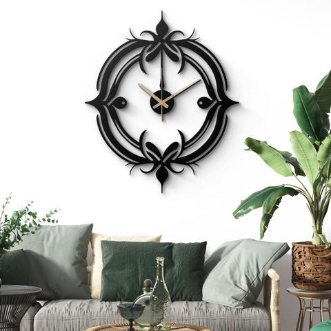 Victorian Inspired Metal Wall Clock