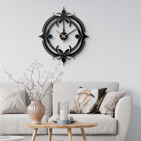 Victorian Inspired Metal Wall Clock