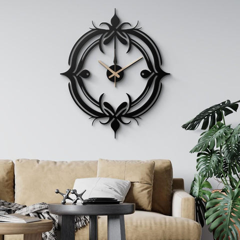 Victorian Inspired Metal Wall Clock