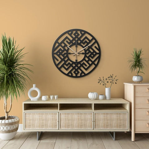 Viking Design Round Metal Wall Clock