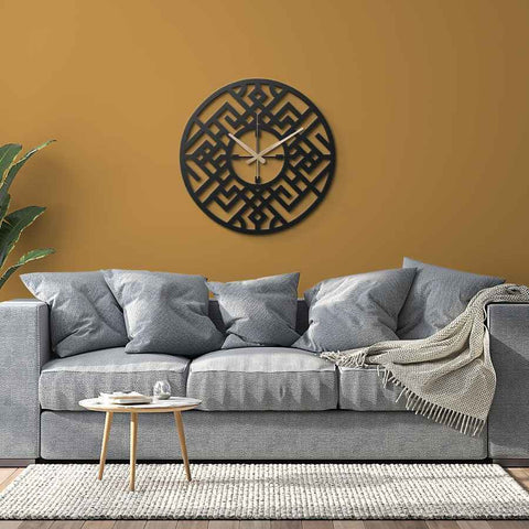 Viking Design Round Metal Wall Clock