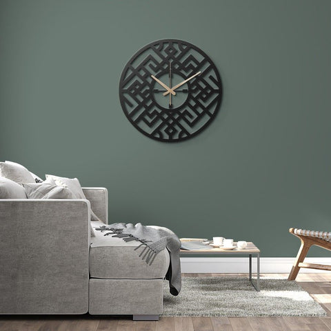 Viking Design Round Metal Wall Clock