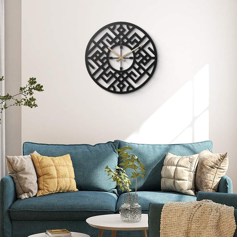 Viking Design Round Metal Wall Clock