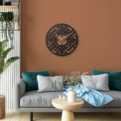 Viking Design Round Metal Wall Clock