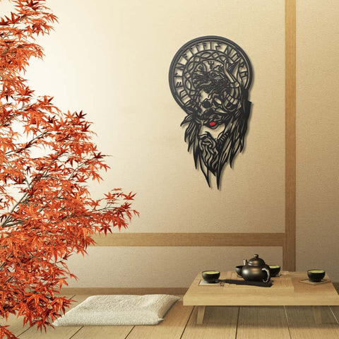 Viking Odin Metal Wall Art Decor