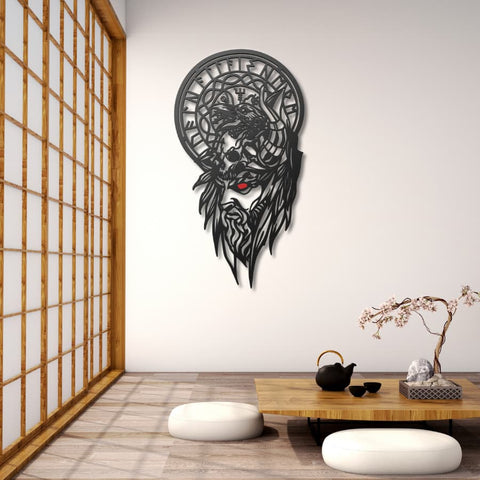 Viking Odin Metal Wall Art Decor
