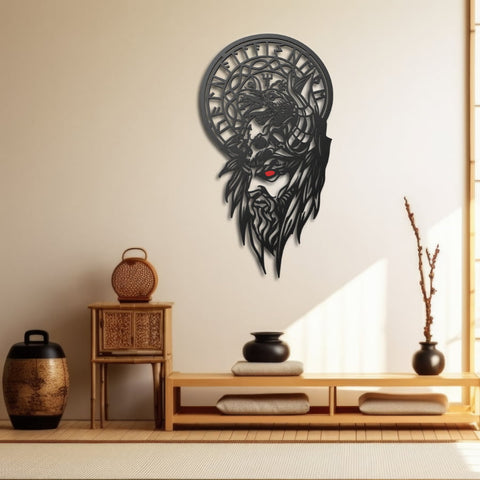Viking Odin Metal Wall Art Decor