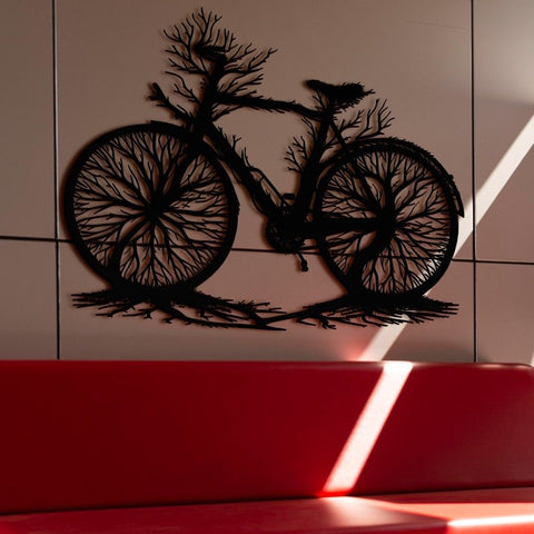 Tree Bicycle Metal Wall Art Decor