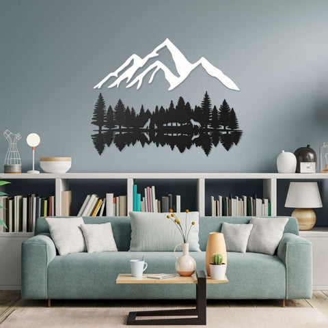 Wolf Family in Forest Metal Wall Art