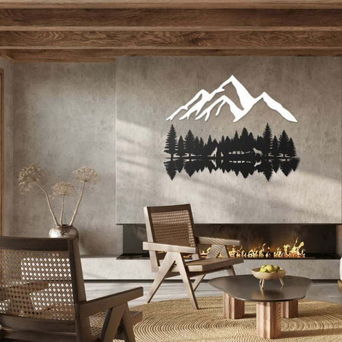 Wolf Family in Forest Metal Wall Art