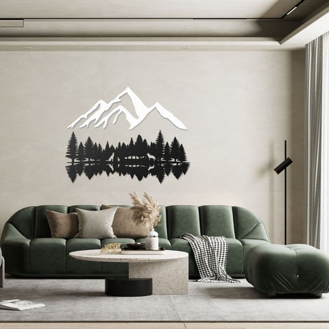 Wolf Family in Forest Metal Wall Art