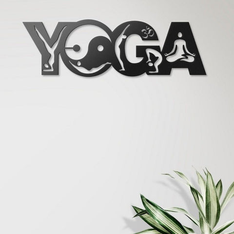 Yoga Metal Wall Art Decor