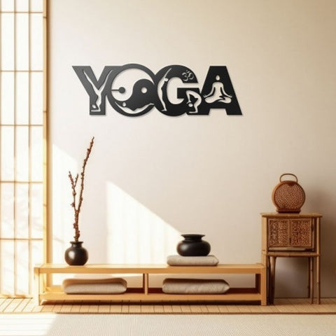 Yoga Metal Wall Art Decor