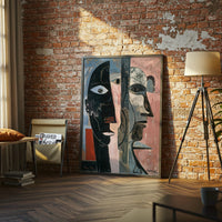 Aaron Non-Figurative Faces Painting Home Art Décor Poster