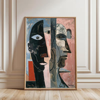 Aaron Non-Figurative Faces Painting Home Art Décor Poster