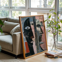 Aaron Non-Figurative Faces Painting Home Art Décor Poster