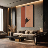 Abstract Art Minimalist Wall Art – Terracotta Tan Modern Print