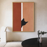Abstract Art Minimalist Wall Art – Terracotta Tan Modern Print