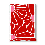 Abstract Art Modern Minimalist Wall Art – Red and Pink Organic Shapes