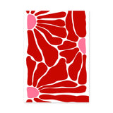 Abstract Art Modern Minimalist Wall Art – Red and Pink Organic Shapes