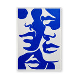 Abstract Art Modern Wall Art – Cobalt Blue Organic Shapes on White