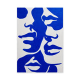 Abstract Art Modern Wall Art – Cobalt Blue Organic Shapes on White