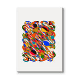 Abstract Art Modern Wall Art – Colorful Swirl Tangle Print
