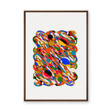 Abstract Art Modern Wall Art – Colorful Swirl Tangle Print