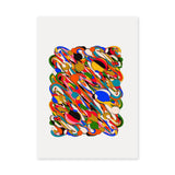 Abstract Art Modern Wall Art – Colorful Swirl Tangle Print