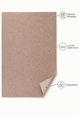 Abstract Boho Area Rug – Beige – features