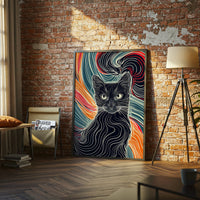 Expressive Cat Illustration Aesthetic Wall Poster Print
