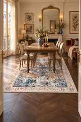 Abstract Contemporary Area Rug in a dining room