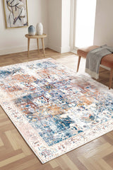 Abstract Contemporary Area Rug in a living room