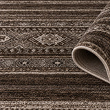 Abstract Ethnic Area Rug – Brown – texture close-up