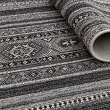 Abstract Ethnic Area Rug – Gray – texture close-up