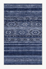 Abstract Ethnic Area Rug – Navy