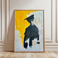 Non-Figurative Figure Painting Home Art Print – Contemporary Minimal Canvas Print